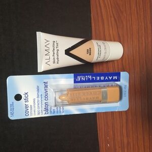 Almay Skin Perfecting Hydrating Tint - 120 Beige; Maybelline Cover Stick 145